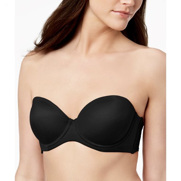 INC Womens Underwired Multi-Way Lace Strapless Bra Black 38DD Without Straps - Picture 1 of 8